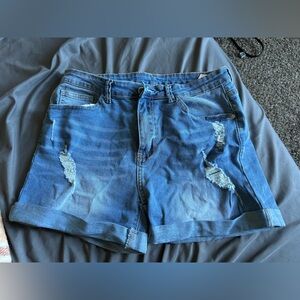 Large Light Blue Jean Shorts